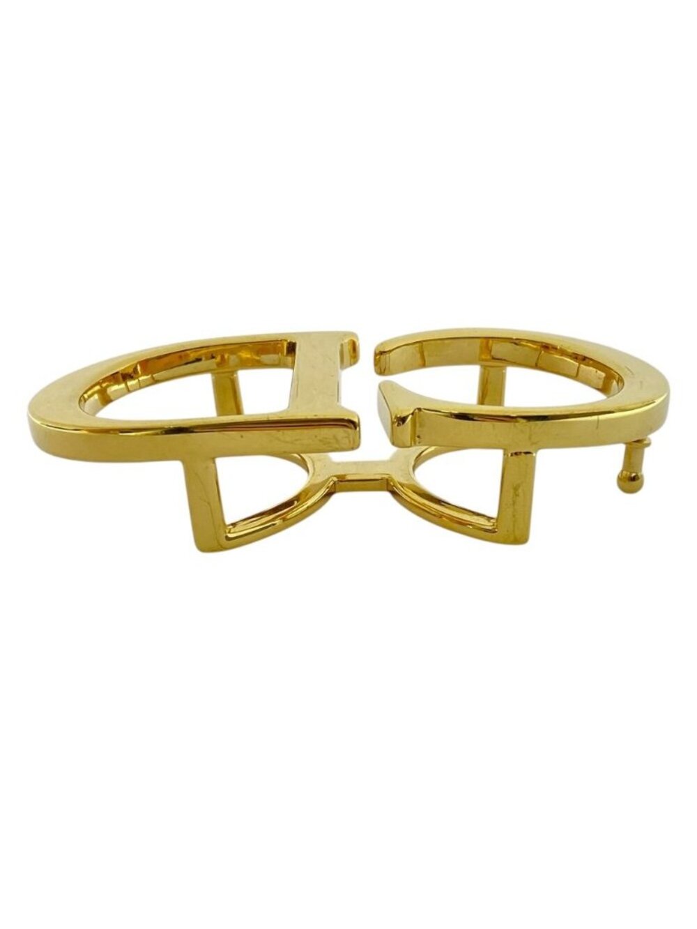 Dior CD Belt Buckle Gold Metal Coordination Accent Style Ring - Picture 5 of 10